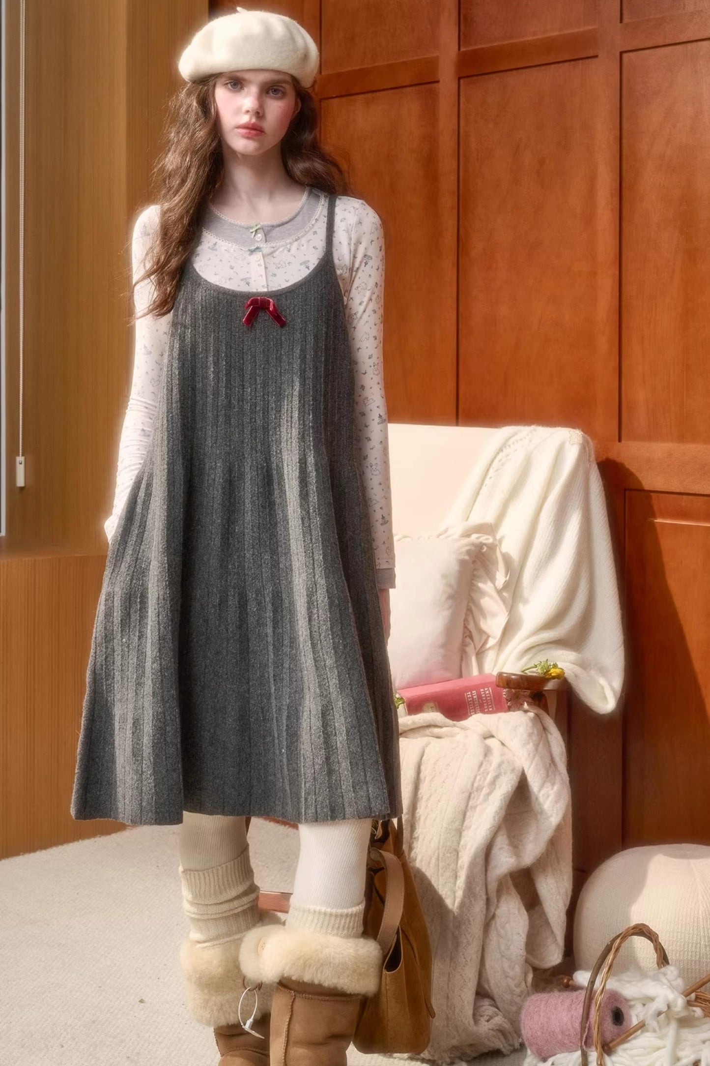 Origami Pleats Fluffy Dress