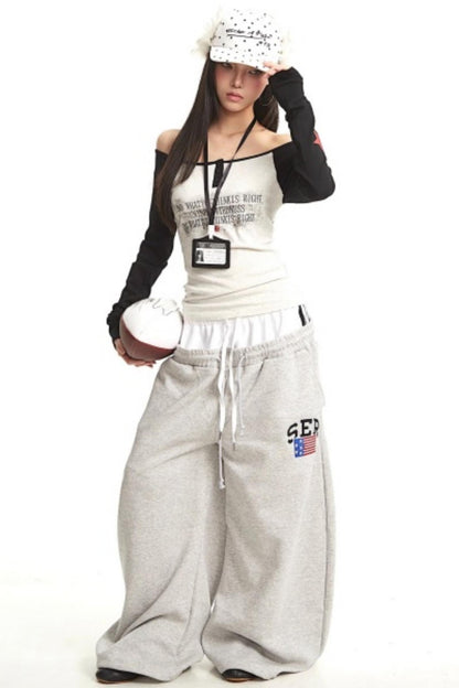 American Retro One-Shoulder Top