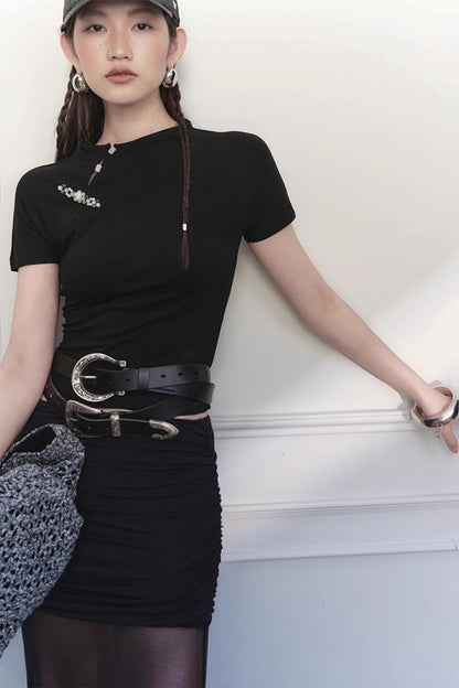 Ancient Rhyme Beads Blouse