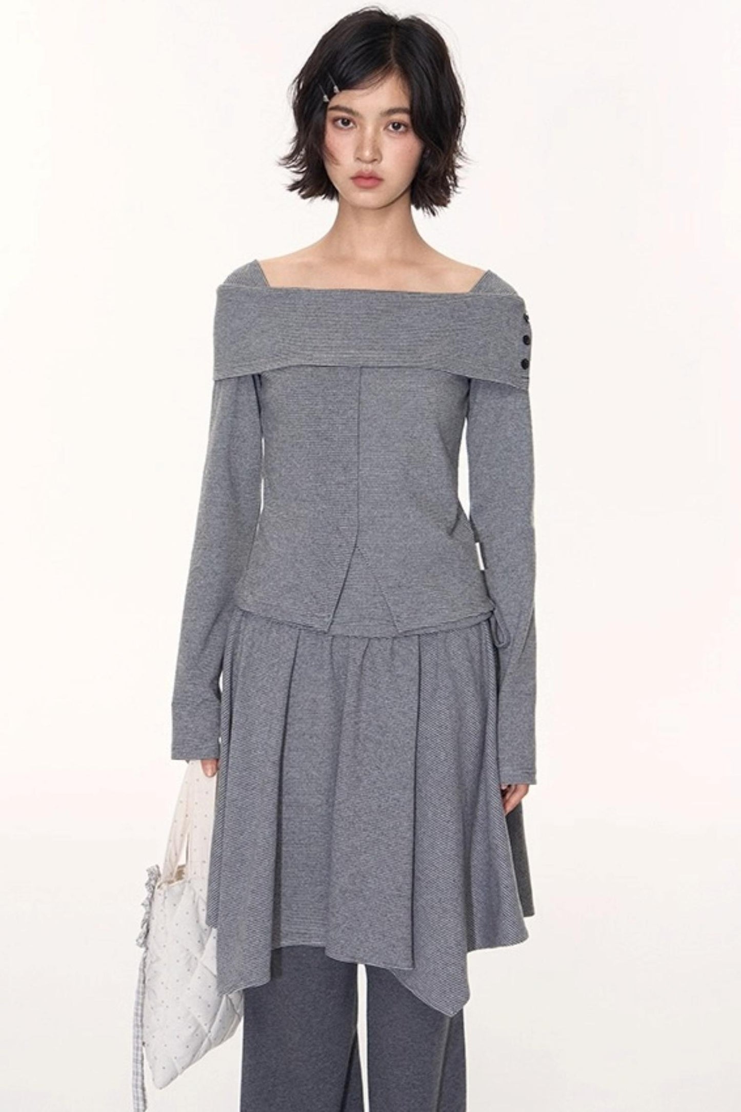 Striped Long Sleeve Top Set-Up