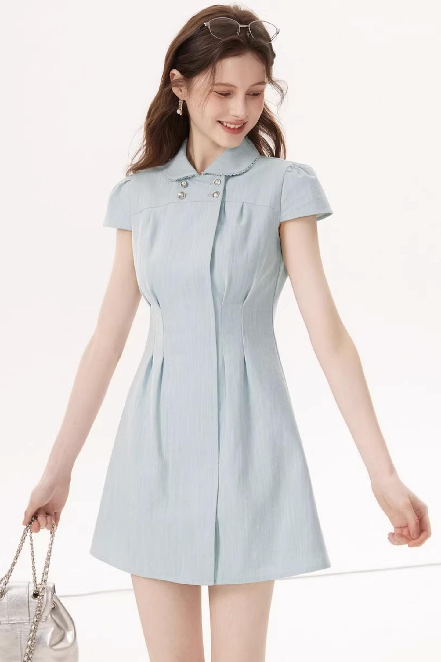 Feminine Faux Denim Dress