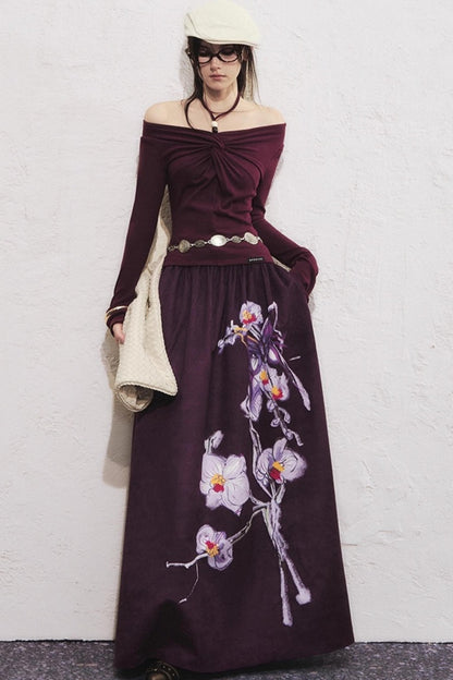 Sunset One-Shoulder T-Shirt