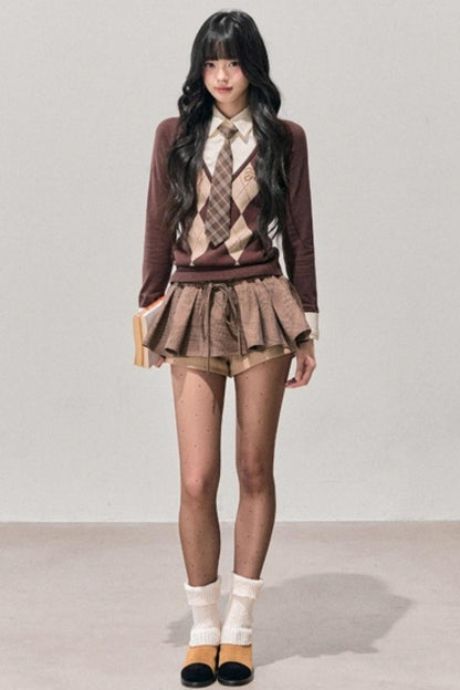 Argyle Whisper Knit Sweater