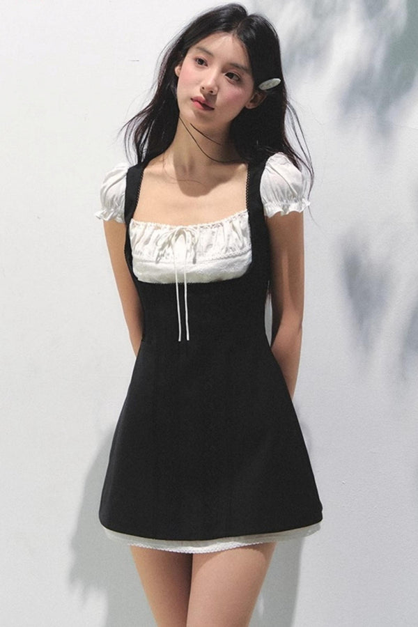 Square Neck Colorblock Dress