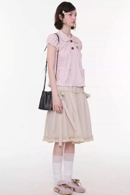 Sweet Starry Sky Polka Dot Blouse