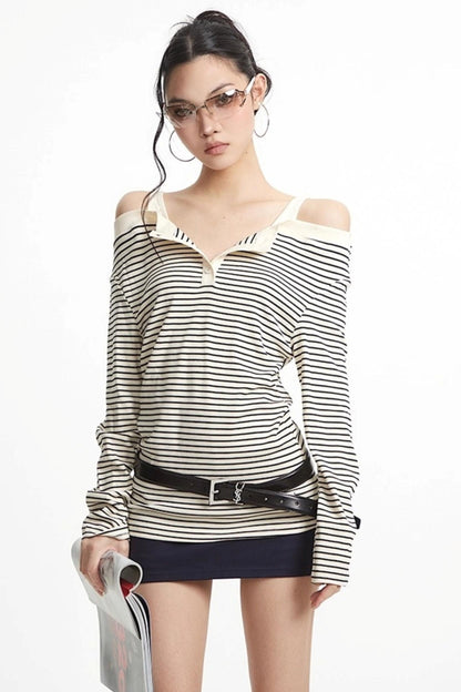 Embroidered Letter Sleeve Top