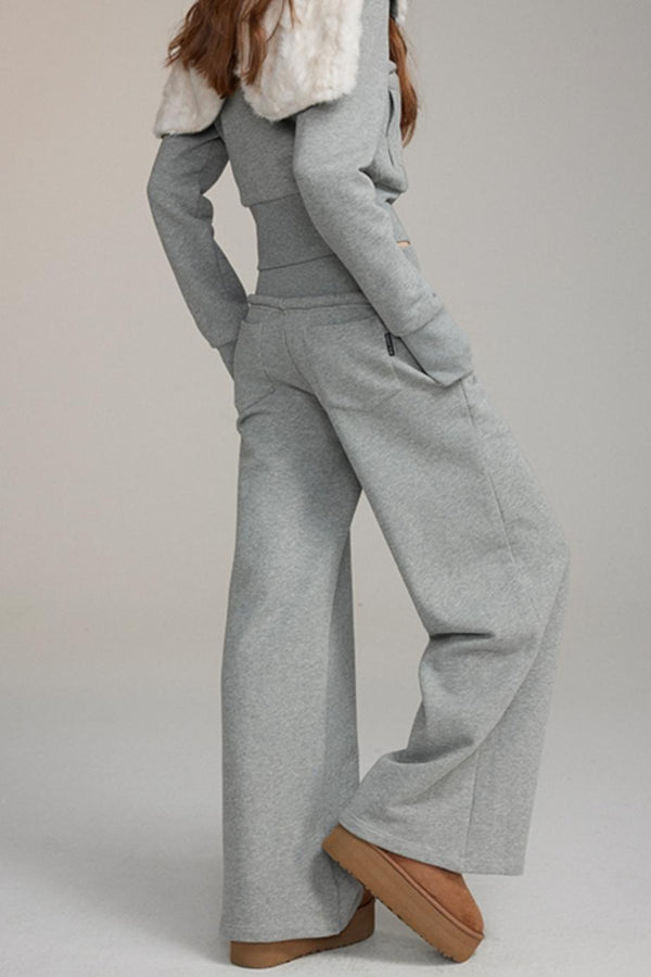 Sportliche lässige Sweatpants mit weitem Bein 