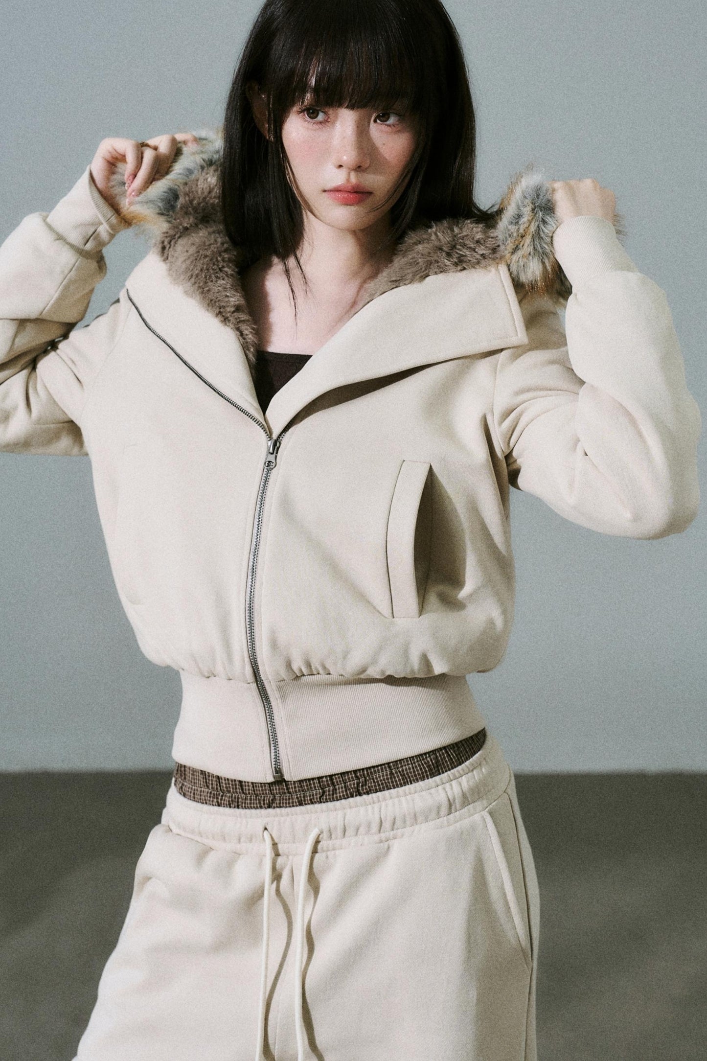 Versatile Fur Collar Jacket