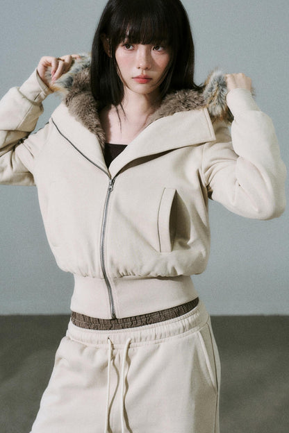 Versatile Fur Collar Jacket