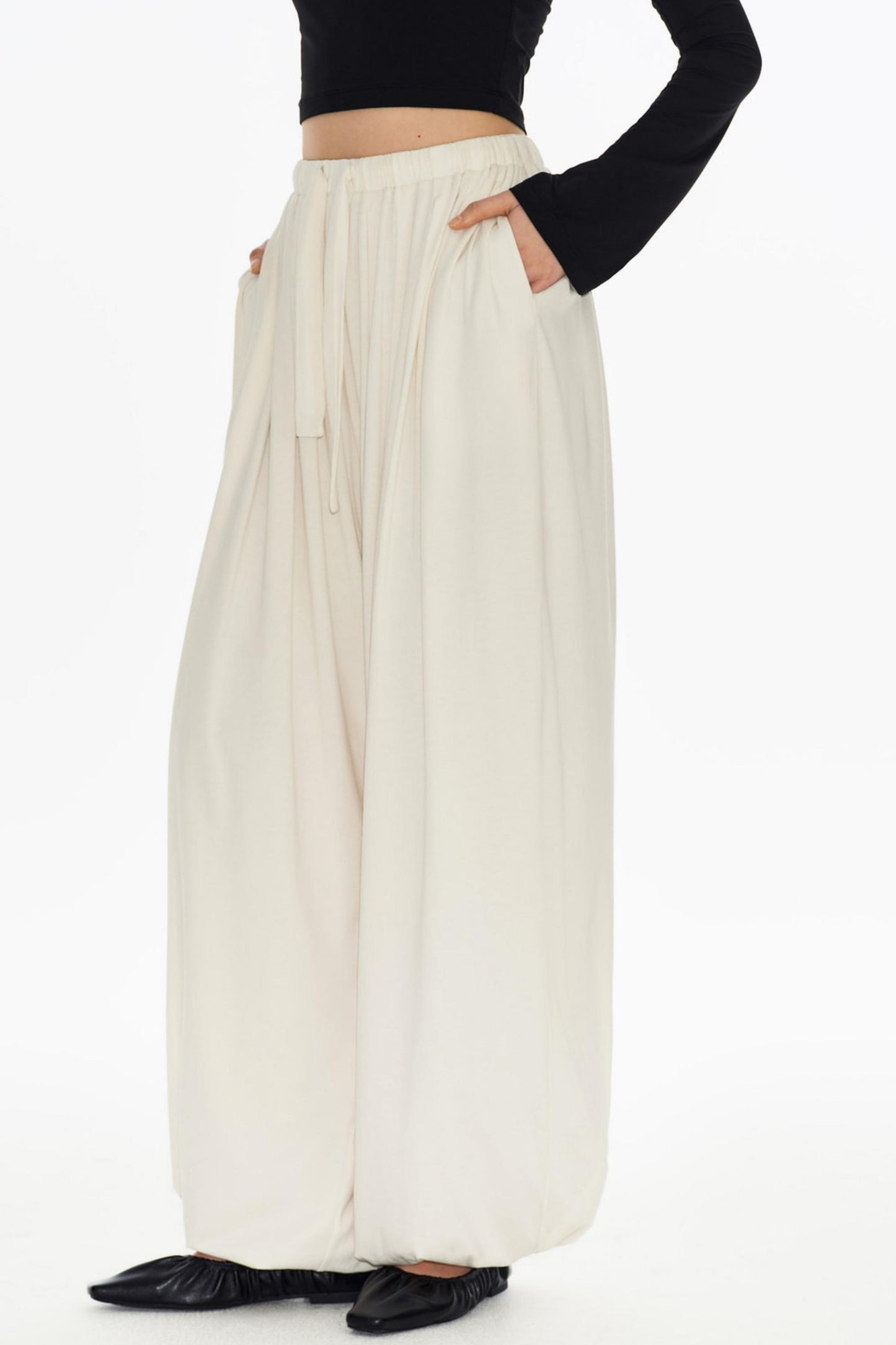 Hautfreundliche Drapierte Laternenhose