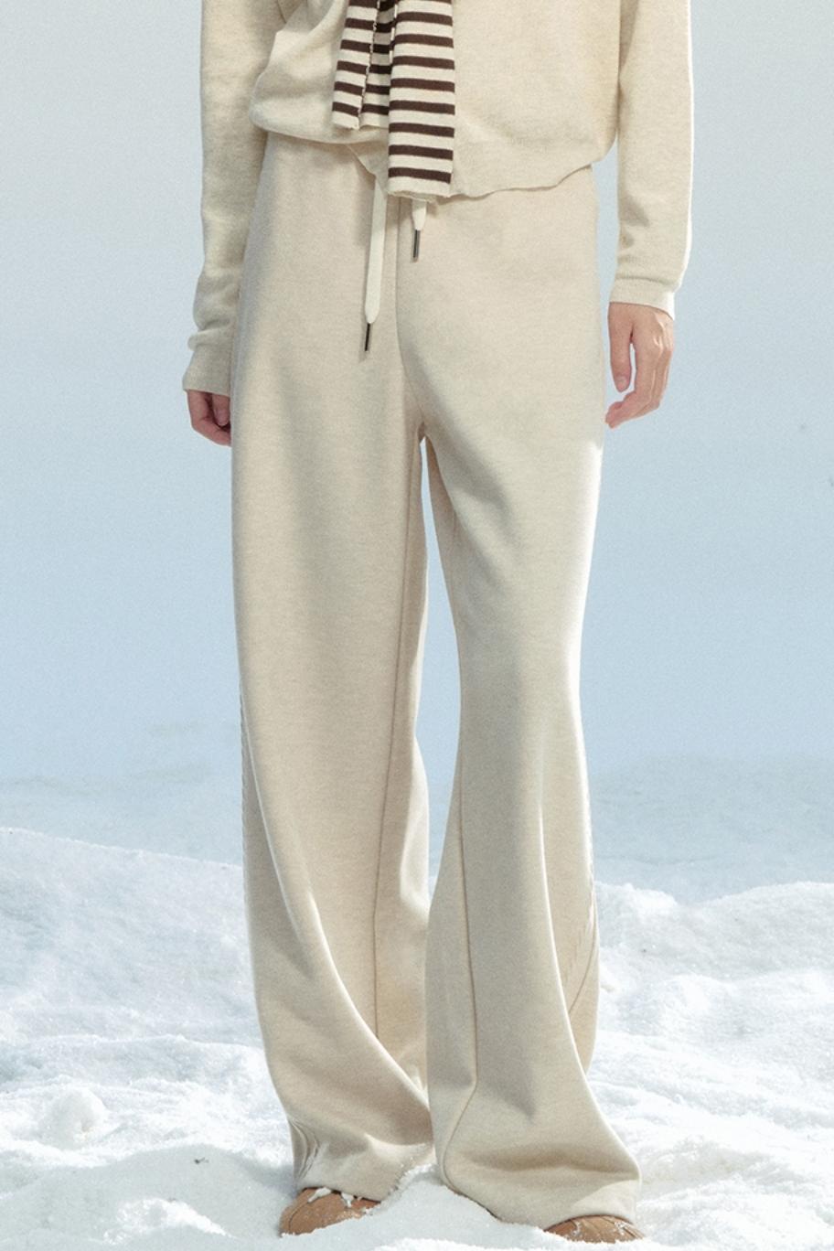 Winter Drape Wide-Leg Pants
