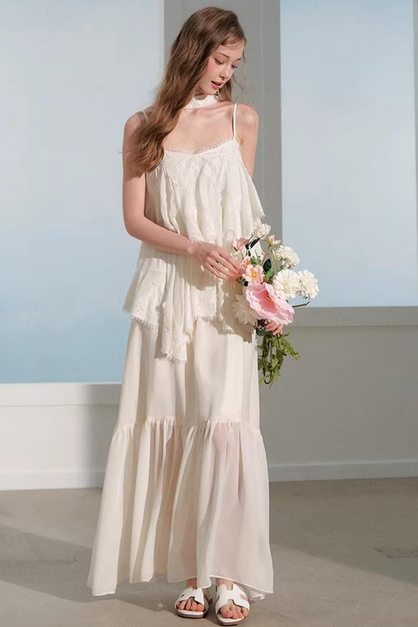 Summer Lace Top Vacation Set-Up