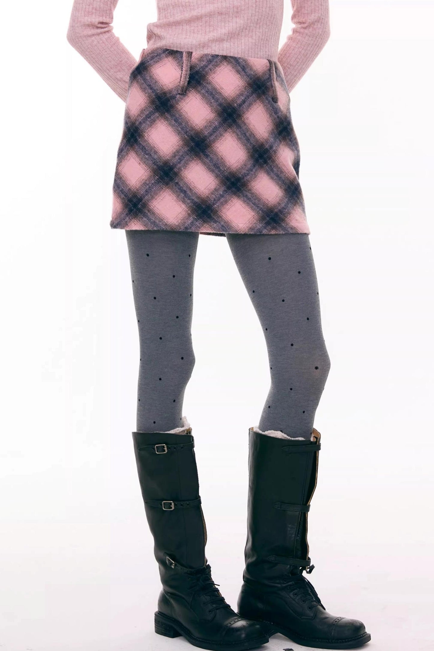 Misty Rain Plaid Skirt