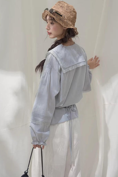 Navy Collar Breeze Shirt