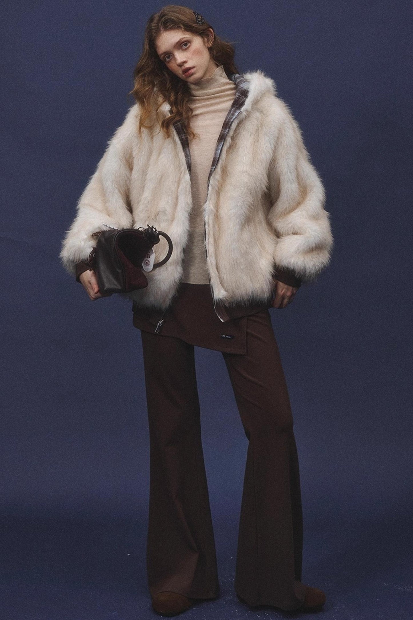 Irregular Flared Knit Pants