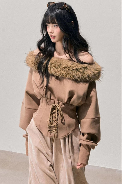 Afterglow Off-Shoulder Plush Top