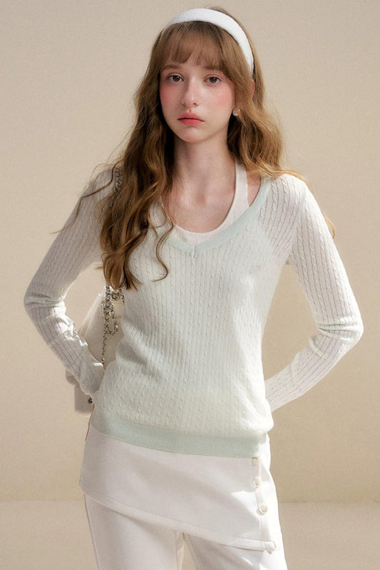 Rose Fragrance Wool Sweater
