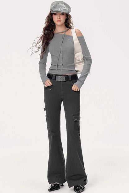 Retro Bootcut Cargo Pants