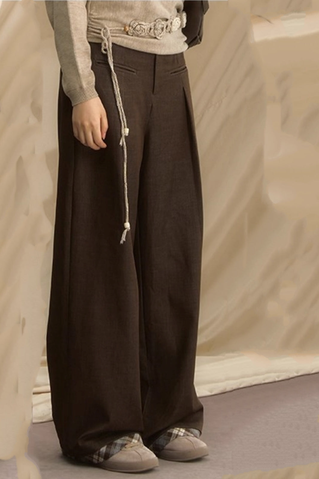 Autumn Souvenir Wide-Leg Pants