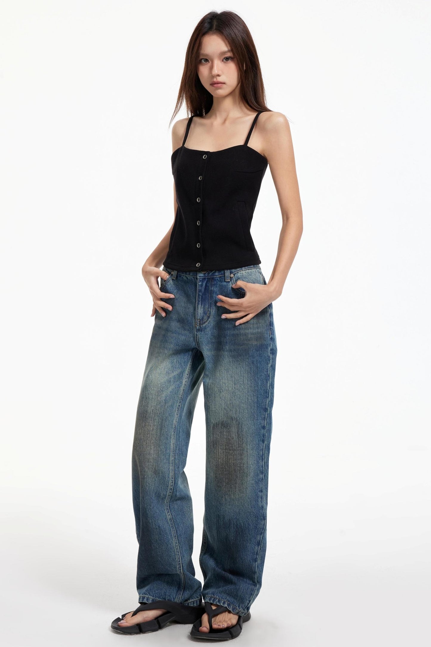 Slim Vintage Pocket Trousers