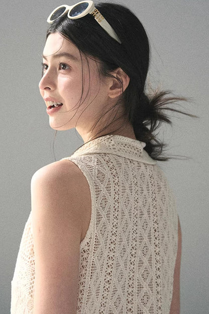 Lace Hollow-Out Summer Top