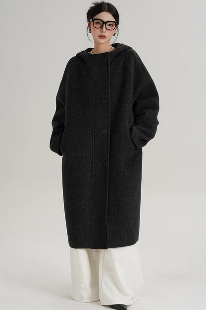 Temperament Long Wool Jacket