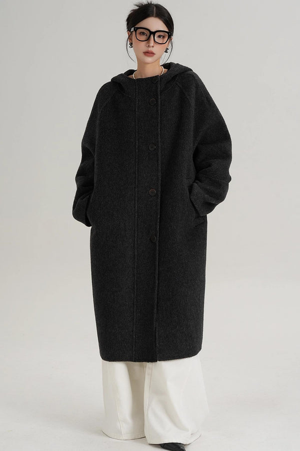Temperament Long Wool Jacket