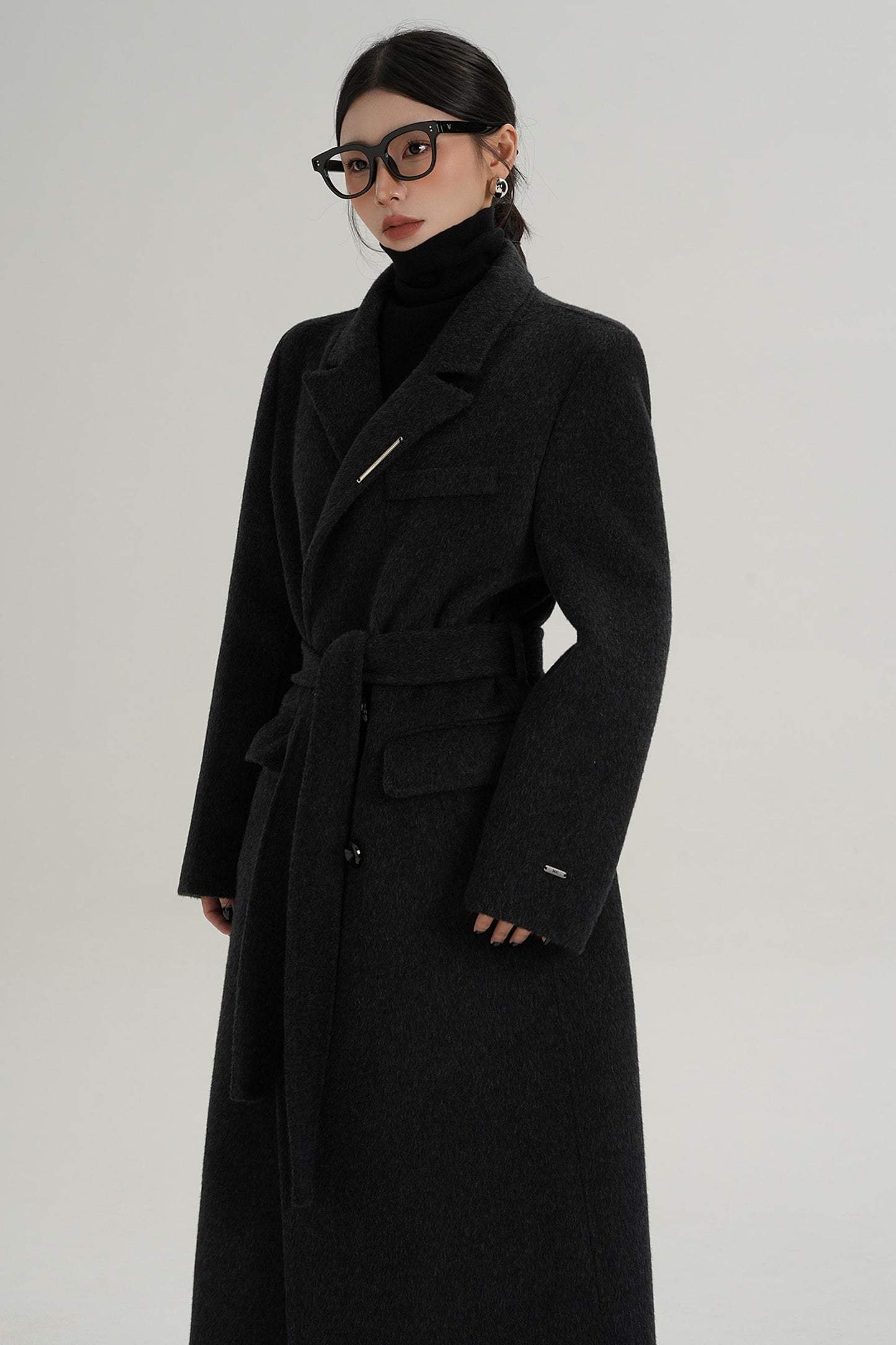 Wool Elegance Long Trench Coat