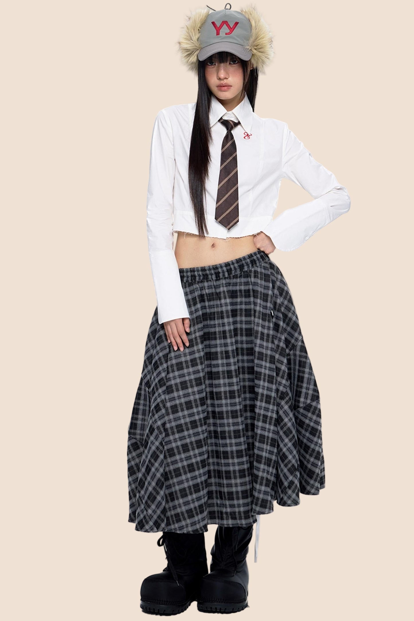 Retro Vintage Midi Skirt