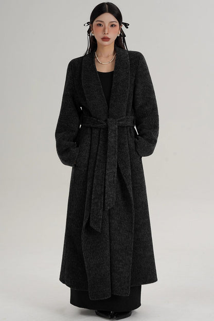 Elegant Double-Sided Long Wool Coat