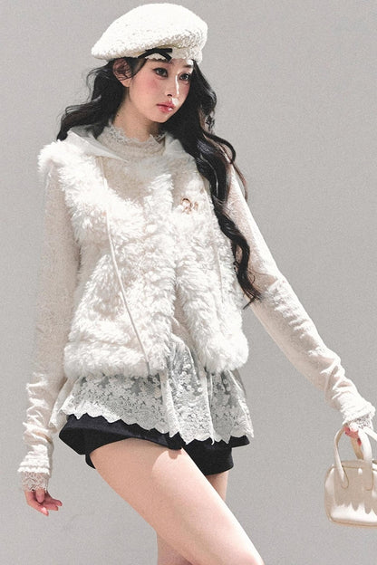 French Lamb Wool Vest Jacket