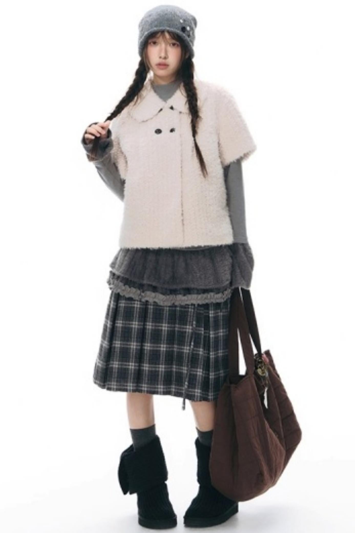 Handmade Gray Knit Beanie