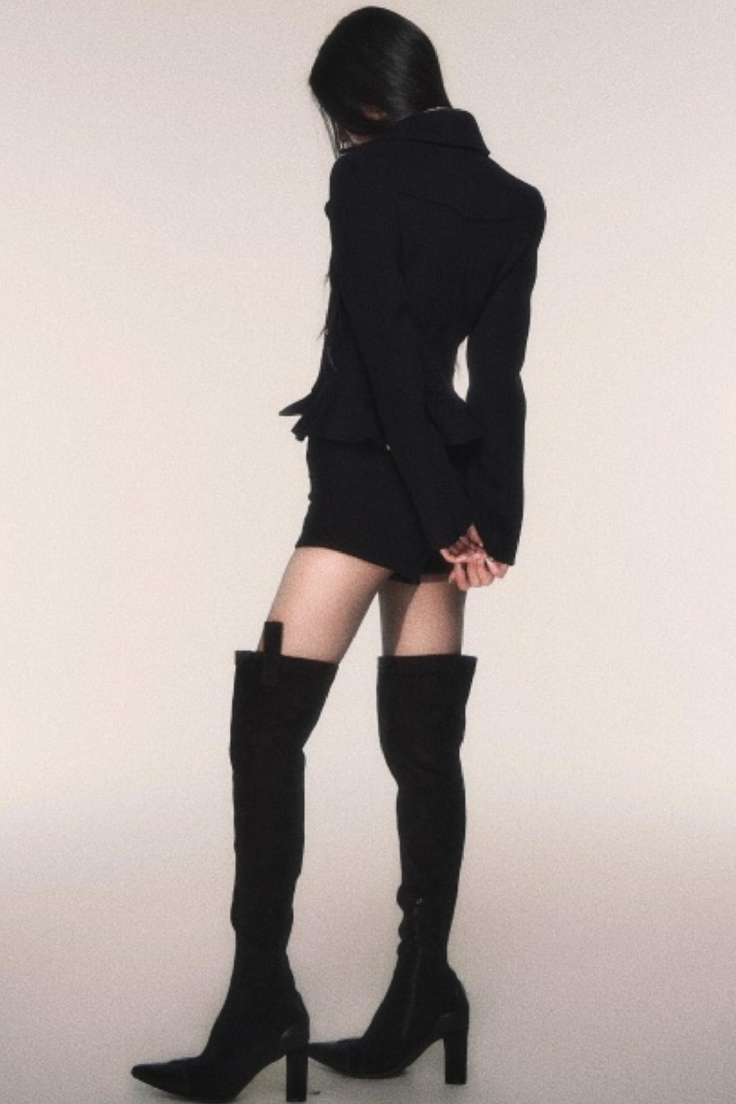 Retro Navy Wool Blazer Set-Up