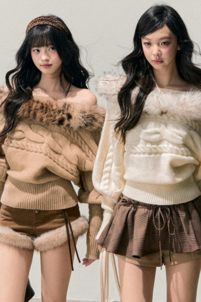 Tea Fragrance Mohair Sweater