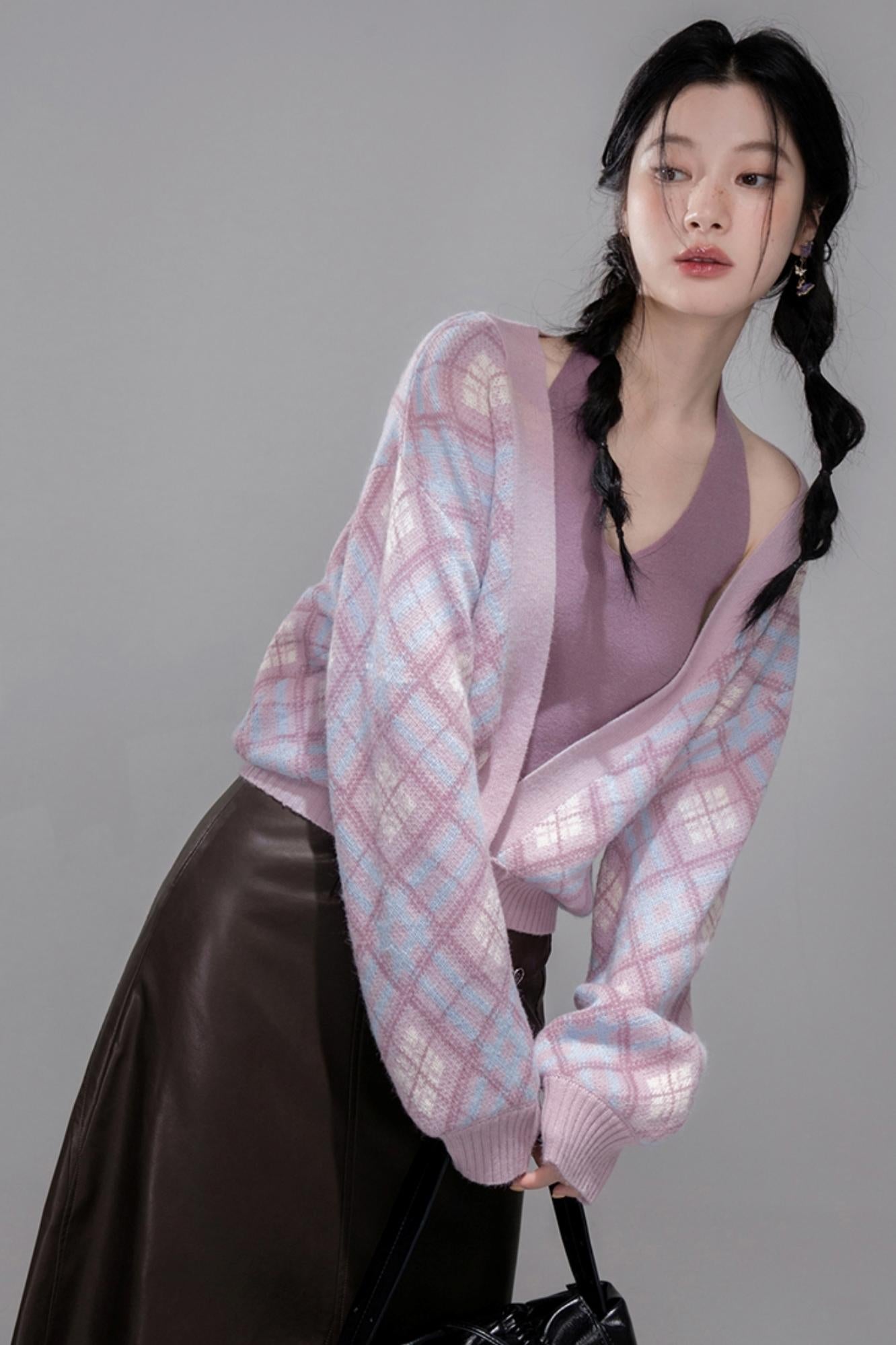 Rich Brown Leather Skirt