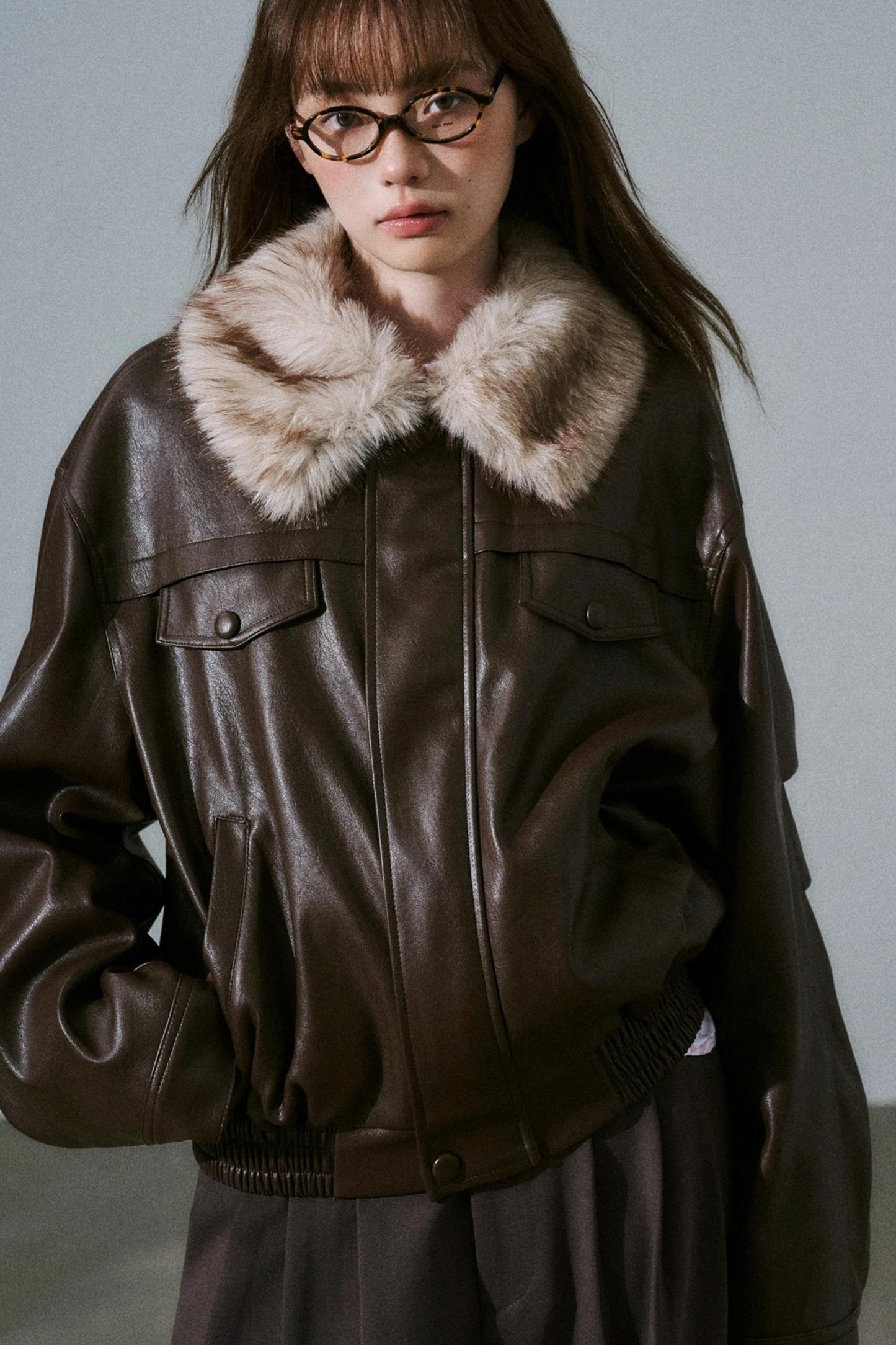 Lazy Silhouette Vintage Biker Jacket