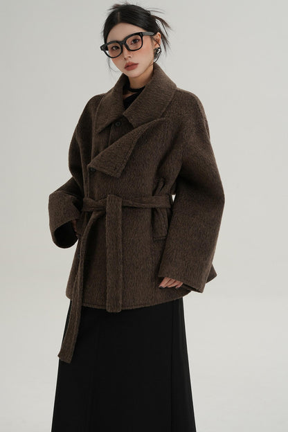 Coffee Woolen Jacket