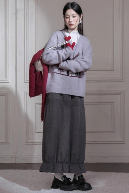 Night Mist Wool Skirt