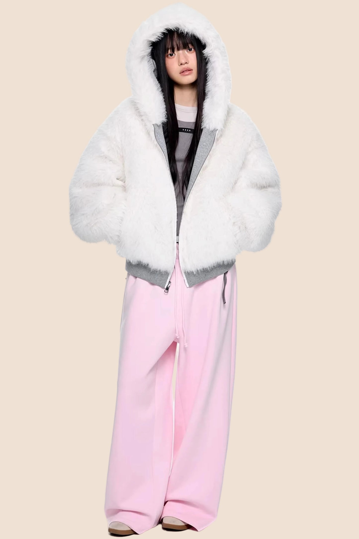 Reversible Furry Cotton Jacket