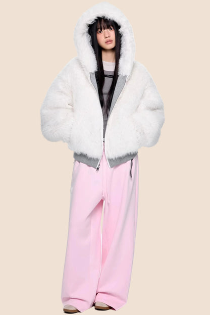 Reversible Furry Cotton Jacket