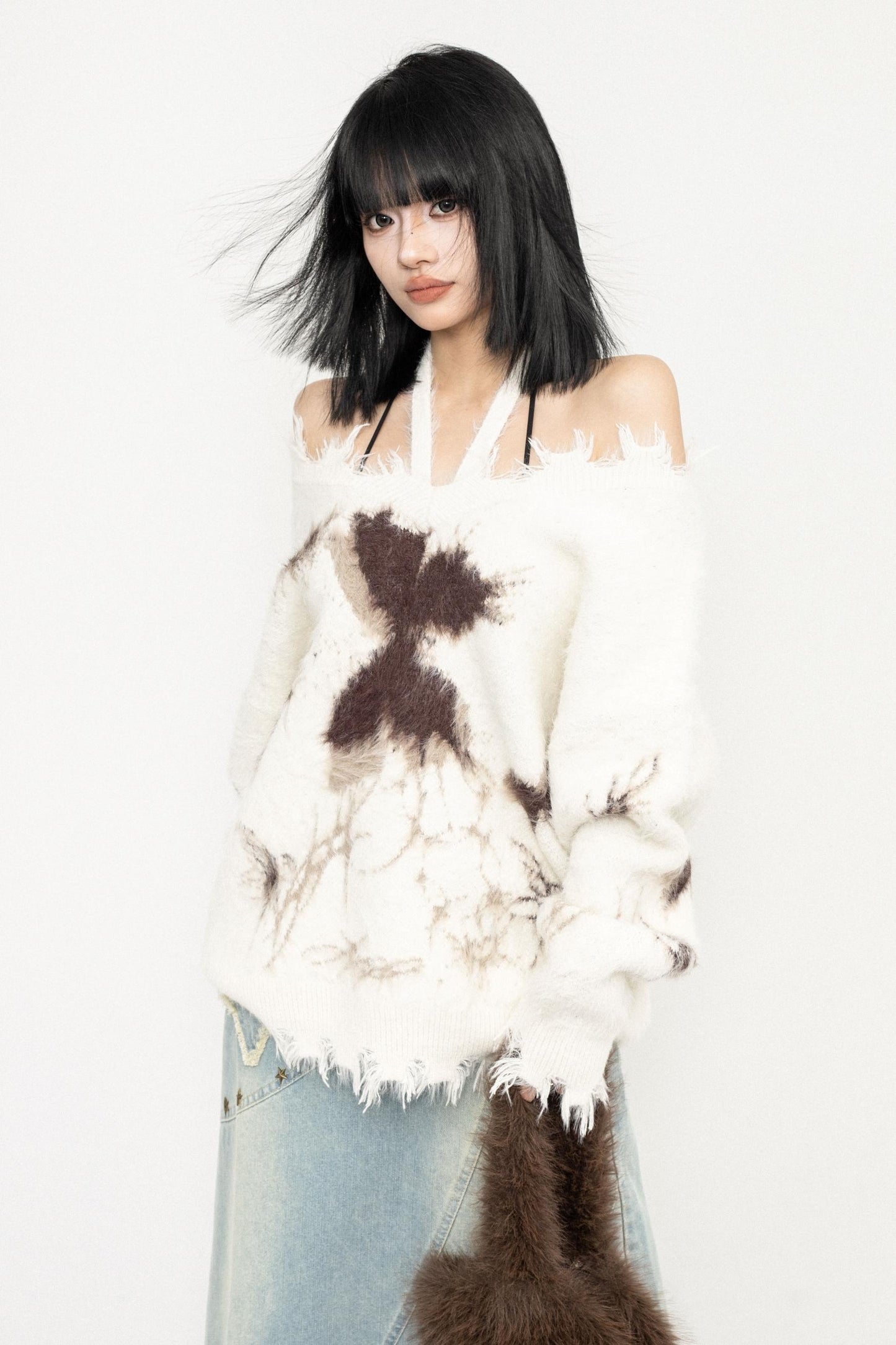 Vintage Butterfly Knit Top