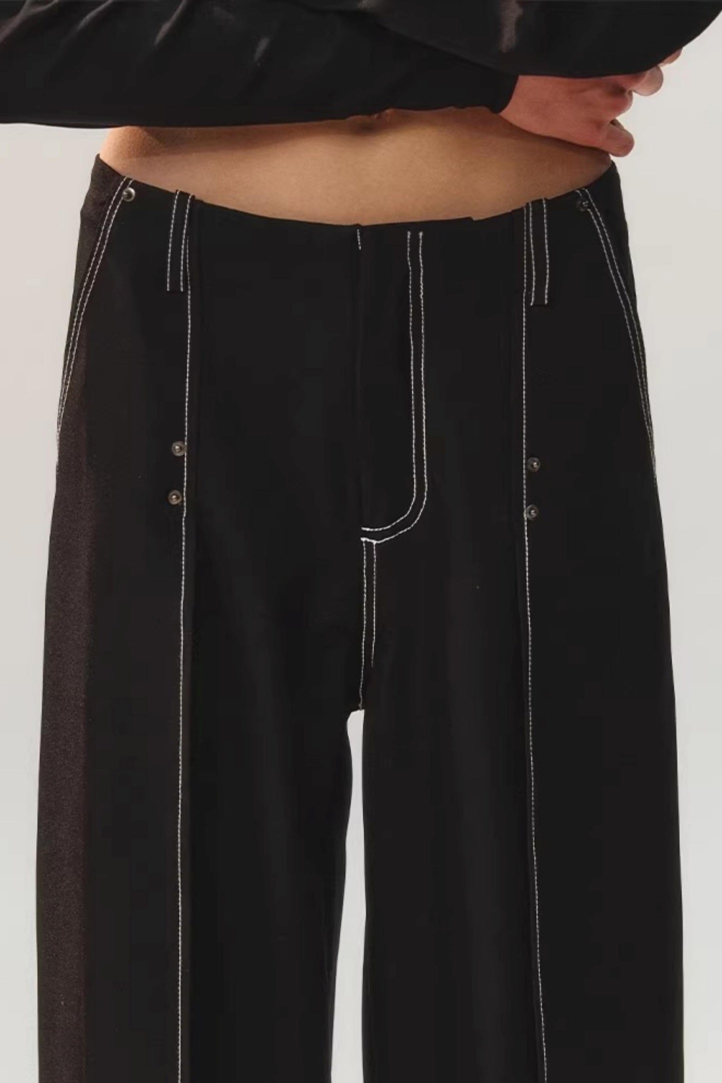 Double Pleated Wide-Leg Pants