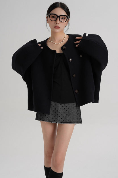 High Waist Wool Jacket