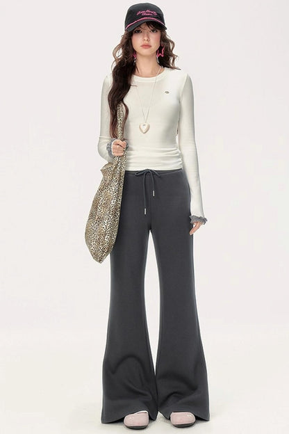 Flared High-Waisted Pants