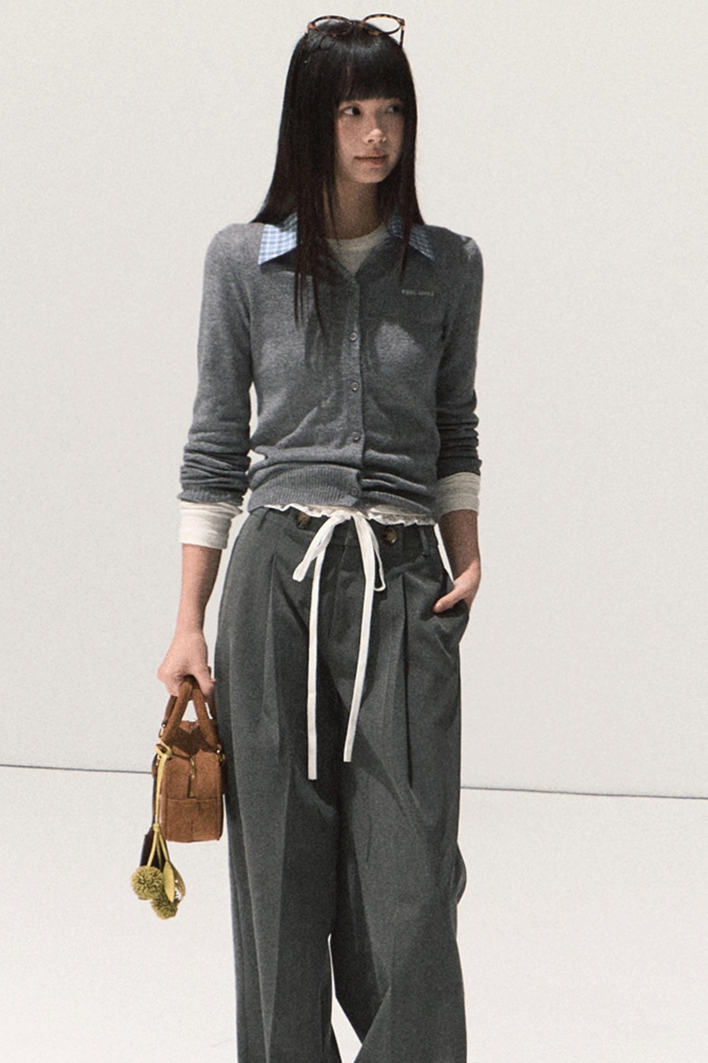 Linear Drape Slacks Pants