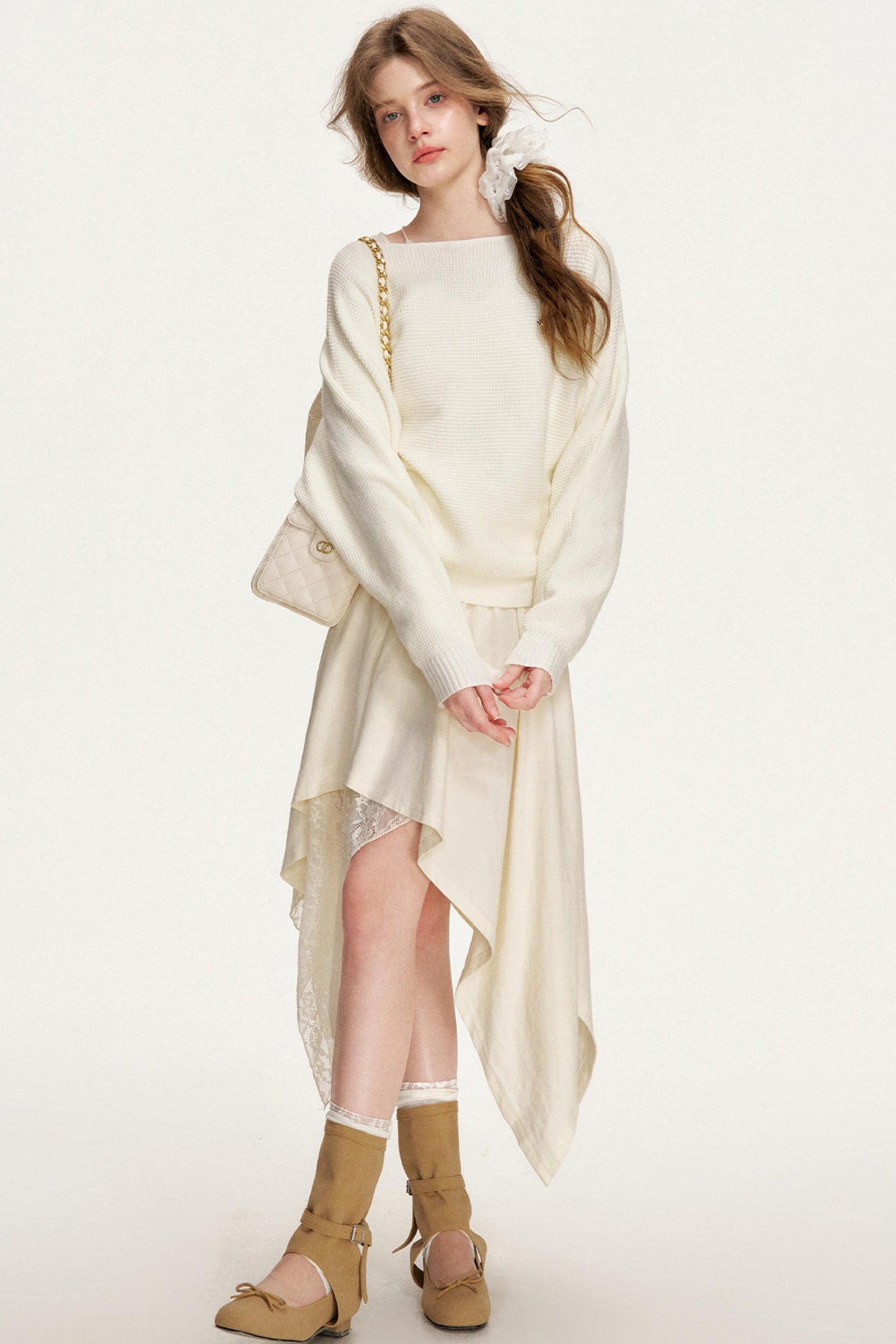 Waffle Texture Halter Top Set