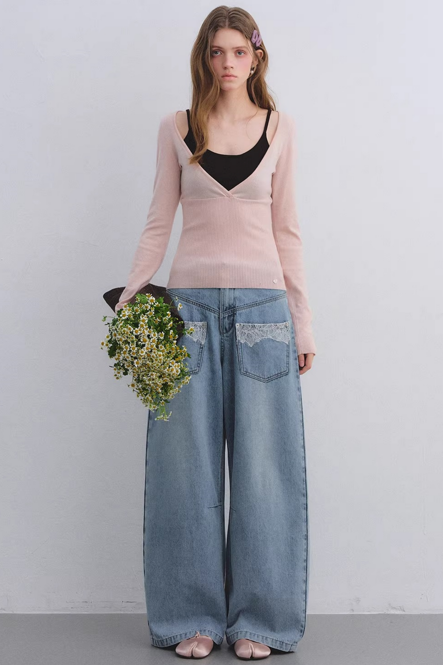 Retro Lace Patchwork Jeans