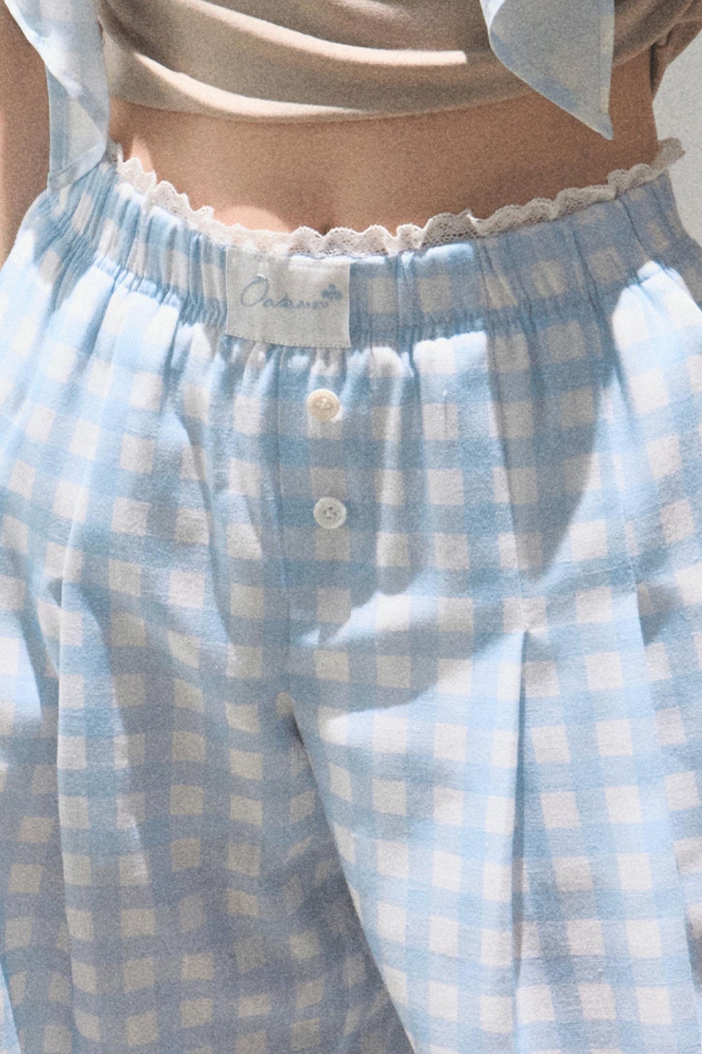 Wide-Leg Tencel Hemp Pants Set-Up