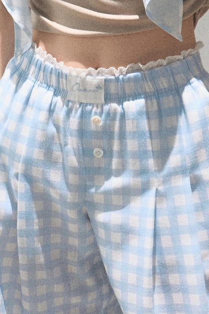 Wide-Leg Tencel Hemp Pants Set-Up