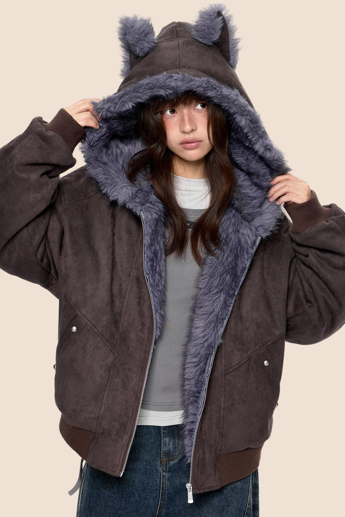 Soft Suede Chain Jacket